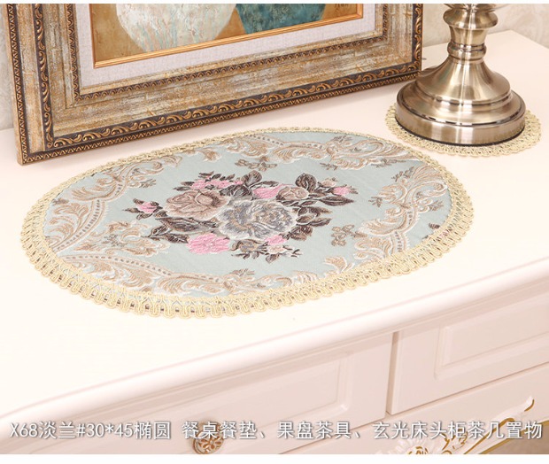 Châu Âu thêu bảng mat coaster bình đệm pad pad mat vải phương Tây cách nhiệt trang trí mat thêu bảng mat khăn trải bàn thờ
