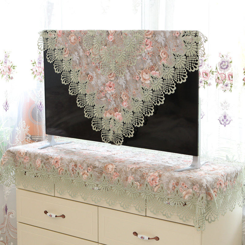 American TV sets of cloth art European-style LCD TV dust cover wall-mounted desktop TV cover towels TV cabinet Gaib