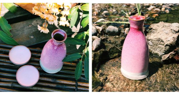 Đồ gốm sứ bằng gốm đất nung chai rượu vang nửa chai rượu sake Nhật Bản đặt nồi tách rượu 250ml ly rượu pha lê