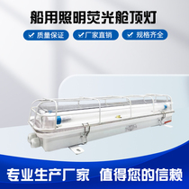 Marine LED fluorescent cabin dome light JCY22-2EF with protective net emergency lamp head double tube 2*20W cabin light