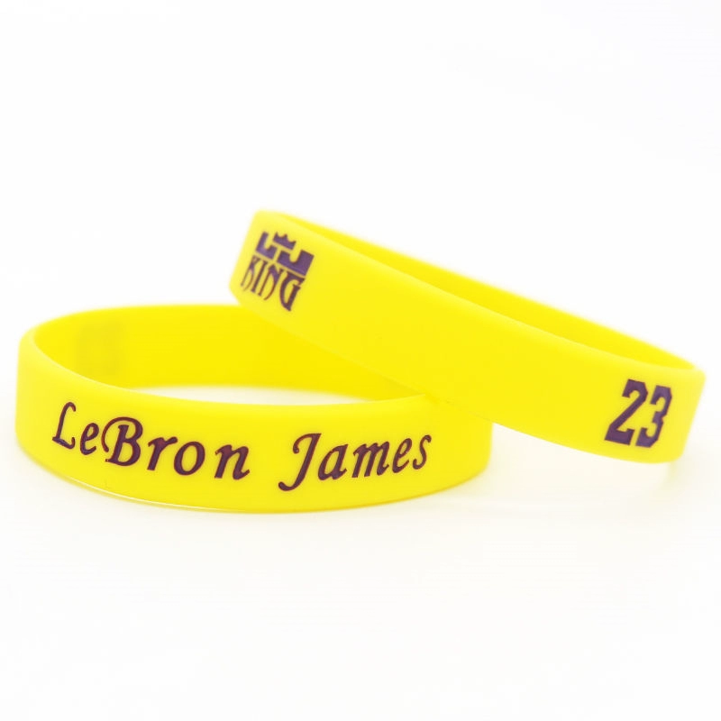 Lakers James 23th mới vòng đeo tay bóng rổ dạ quang nba sao silicone dây đeo cổ tay nam và nữ trang sức vòng đeo tay - Vòng đeo tay Clasp