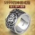 999 sterling bạc nhẫn nhẫn cá tính buộc ngón tay thủy triều nam trang sức bạc nhẫn rộng retro Thái bạc nam chỉ số ngón tay độc đoán nhẫn vàng nữ 18k Nhẫn