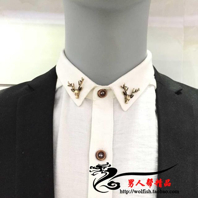 Phiên bản Hàn Quốc của thời trang hươu ong phù hợp với trâm cài trâm cài cổ áo hoa nam và nữ cổ áo kẹp trang sức pin thủy triều huy hiệu cài áo dễ thương