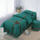 Beauty bed cover four-piece simple beauty salon solid color massage bed physiotherapy bed beauty bed bed cover bed cover shampoo bed