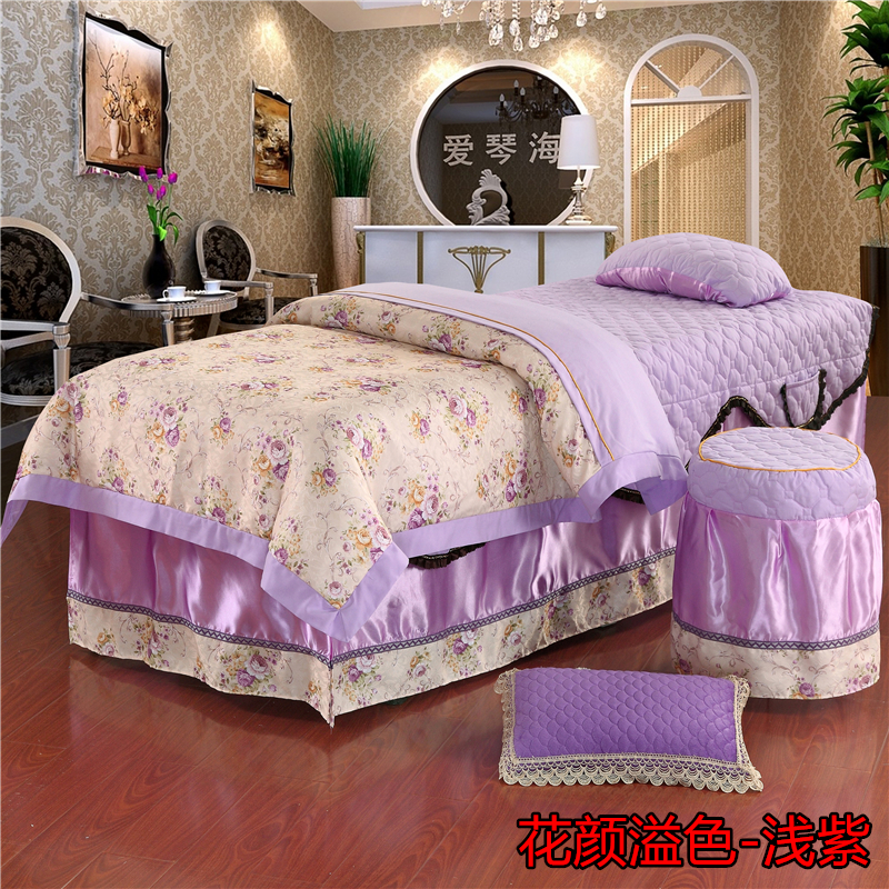 Vẻ đẹp châu Âu bao gồm bốn bộ tùy chỉnh thẩm mỹ viện massage massage giường bìa thẩm mỹ viện phổ quát bao gồm bộ ga chun bọc giường spa