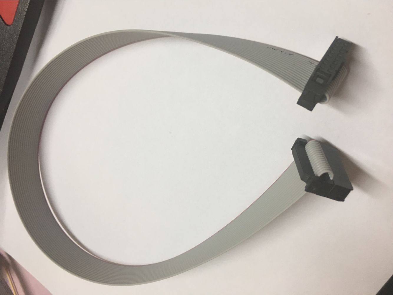 IDC FC-16P flat cable pressure joint double head pressure plus 10CM long grey flat cable LED display flat cable