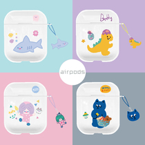 airpods2 lovers transparent protective sheath Softshell 3 Generation Pro applicable Apple wireless headphone trek pendant tide