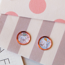 Large ear dog applies Apple 7 keys to post iphone7plus fingerprint recognition 6s mobile phone metal home cartoon SE