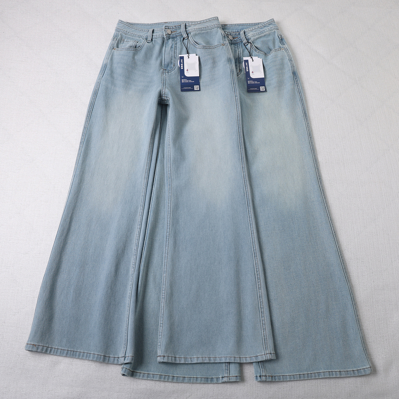 Transform into Supermodel Legs in Seconds! Ultra-Thin Four-Way Stretch High-Waisted Slimming Flared Pants for Women, Summer Thin Style, Non-Tight Flared Jeans