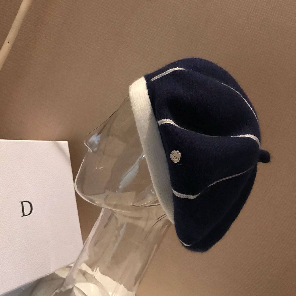 Hidden Qing Han version 100 lap retro color texture thick solid autumn winter warm knit hat wool line cap beret anise cap woman