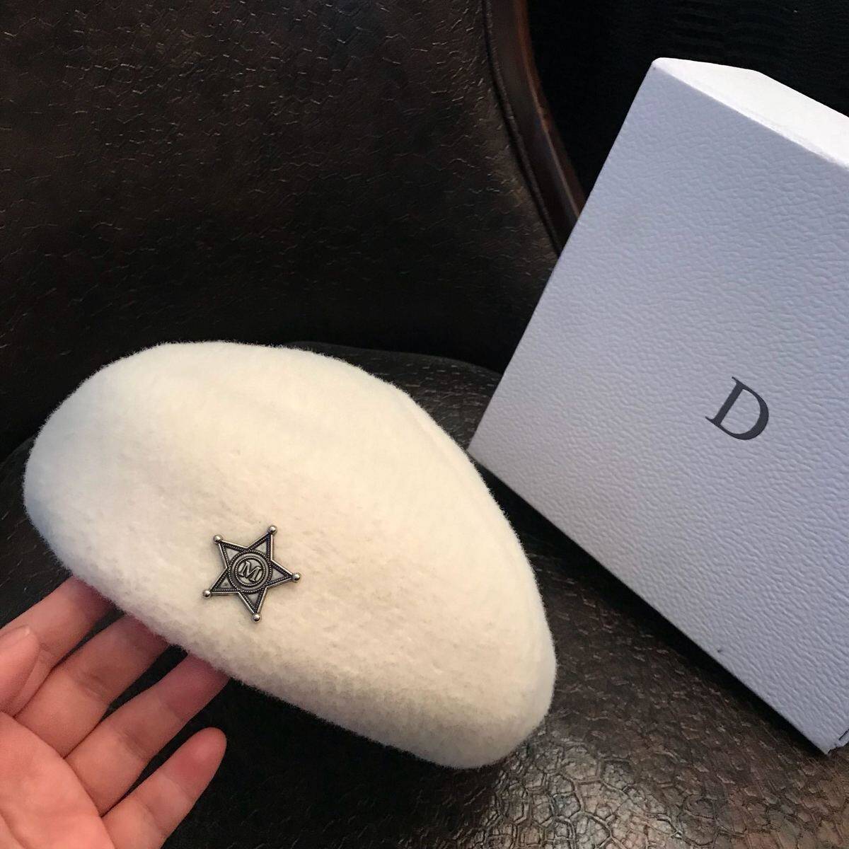 White Snow Neal beret hat Women's autumn Winter Korean version Student Japanese Art Leisure 100 Lapped Painter Hat Berets Hat