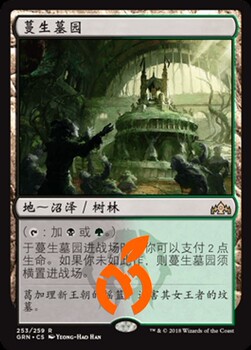 [True Orange] Magic: the Gathering Flat/Shiny Winding Wastes Graveyard of the Winding Wastes Grn
