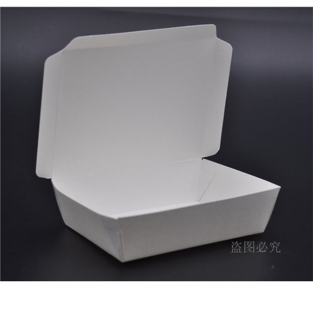 Thùng giấy hình chữ nhật dùng một lần giấy trắng đóng gói hộp thức ăn nhanh hộp cơm trưa 105 # nhỏ takeaway thùng carton dày - Hộp cơm điện sưởi ấm cà mèn giữ nhiệt lock&lock