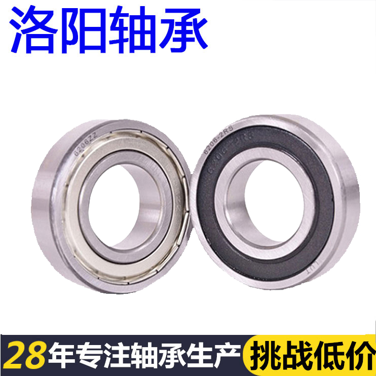 Luoyang bearing 6205 6206 6207 6208 6209 RS deep groove ball bearing import quality