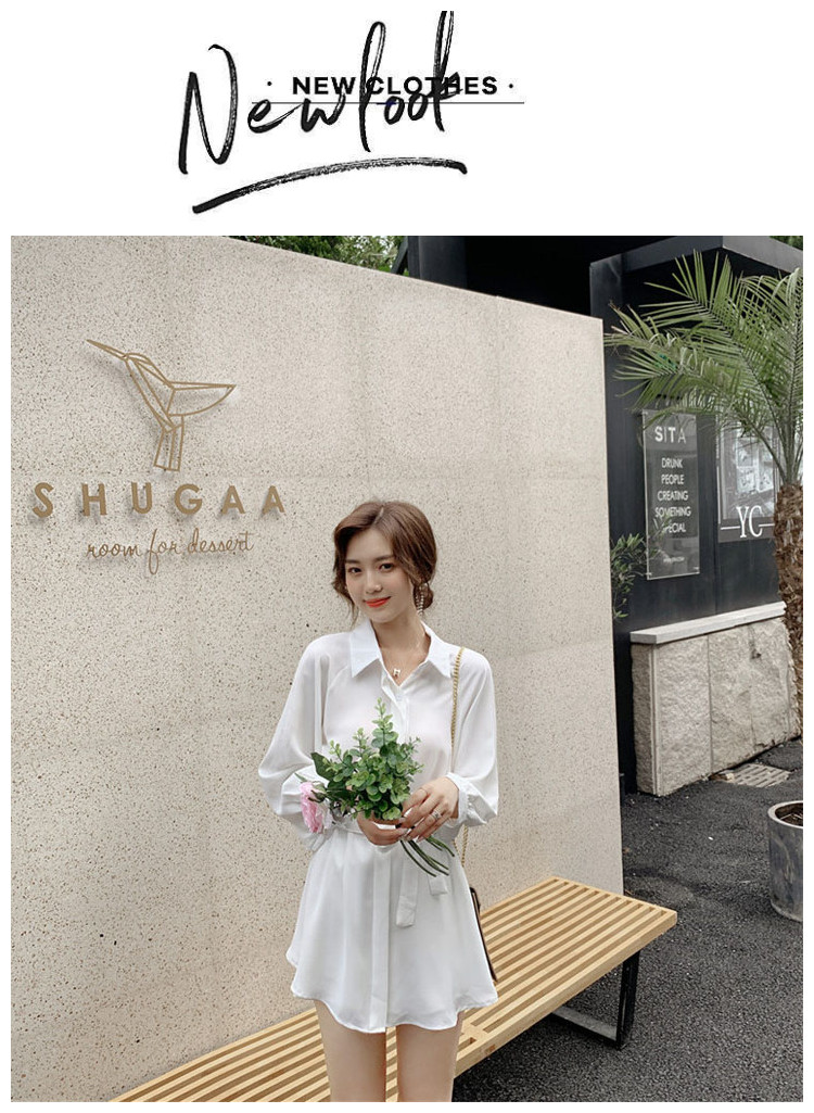 VK旗艦店 韓國風氣質polo領襯衫短褲套裝長袖褲裝