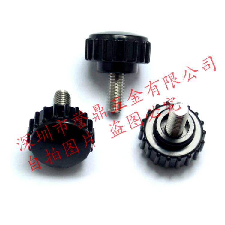 18# straight-grained handle handle adjustable round head hand screw adjustment knob plastic head screw m4 m5 m6