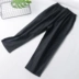 R9 2018 xuân hè quần harem mới của phụ nữ hoang dã eo thon quần rộng giản dị quần thêu mỏng thoi trang nu Quần Harem