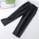 R9 2018 xuân hè quần harem mới của phụ nữ hoang dã eo thon quần rộng giản dị quần thêu mỏng