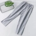 R9 2018 xuân hè quần harem mới của phụ nữ hoang dã eo thon quần rộng giản dị quần thêu mỏng