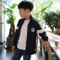 (Limited-time Flush) Boy Jacket Thick Imitation Denim Sportswear Suit Childrens Baseball Suit Jacket CUHK Fairys Edition