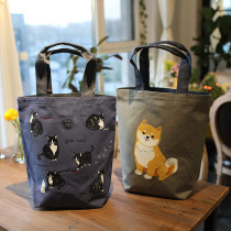 Export Japanese cloth art handbag kitty handbag shopping bag hand carrying bag shopping for commuter art youth Fan