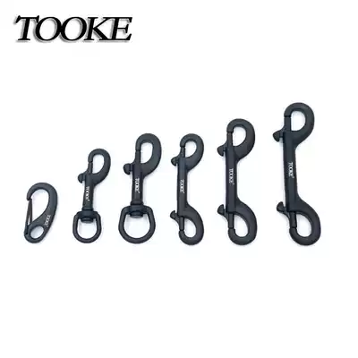 TOOKE black 316 stainless steel single-head double-head buckle diving elephant wire drawing wheel hanging buckle universal hook diving equipment
