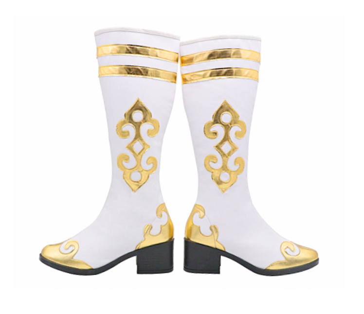 Mongolian women's boots white Mongolian boots folk dance performance boots shoes high riding boots Mongolian dance performance shoes and boots