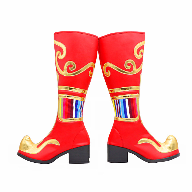 Ethnic dance boots high-heeled Xinjiang Mongolian Tibetan dance performance shoes boys and girls custom