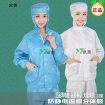 Anti-static hooded dust-free clothing zipper split suit jacket jacket work clothing set dust protective clothing