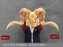 Cattle Skull Handicraft Swing Piece Decorations Bull Head Sheen Skull Specimen Ethnic Handicraft