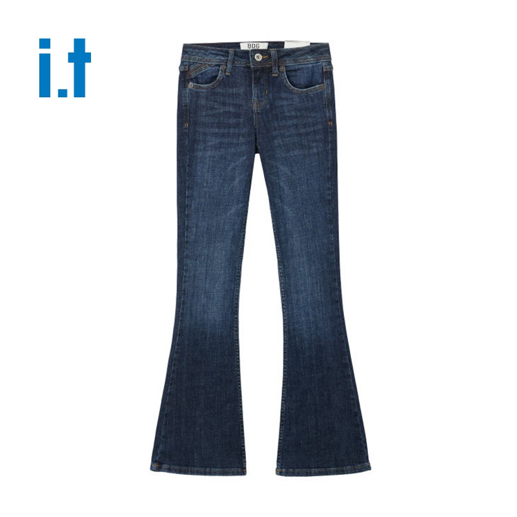 Bdg Simple Button and Zipper Closure Pocket Flared Jeans for Women 26 Spring/Summer Xiaojiongmei It Genuine Product National Distributor