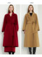 DPLAY winter light luxury celebrity temperament camel suit bathrobe wind arch needle mid-length wool coat woolen double-sided