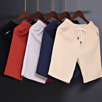 Quần đi biển cotton mùa hè nam giản dị năm điểm quần short thể thao rộng kích thước mỏng phần nhanh khô nhanh màu rắn quần lớn thủy triều 	quần đi biển cho nam đẹp	