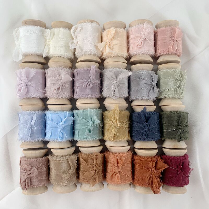 25mm Silk Raw Edge Ribbon Photo Props Gift Wrapping Ribbon Wedding Ribbon Journal DIY Fully Hand-Dyed 25mm Silk Raw Edge Ribbon Photo Props Gift Wrapping Ribbon Wedding Ribbon Journal DIY Fully Hand-Dyed