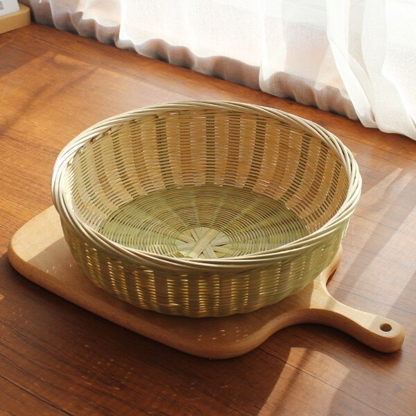 Handmade Bamboo Baskets, Bamboo Baskets with Bamboo Skin, Household Fruit Baskets, Fruit Trays, Handmade Bamboo Products, Steamed Bun Baskets