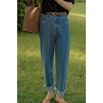 MMCC2022 spring new French style lenient Harlan slim 90% pants leggings sideline jeans women