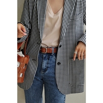 MMCC2022 spring new 100 hitch suit womens style retro plaid temperament small suit jacket casual