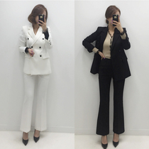 Korean version of small suit suit women 2019 autumn winter clothing Korean temperament English style relaxed leisure suit two-piece tide