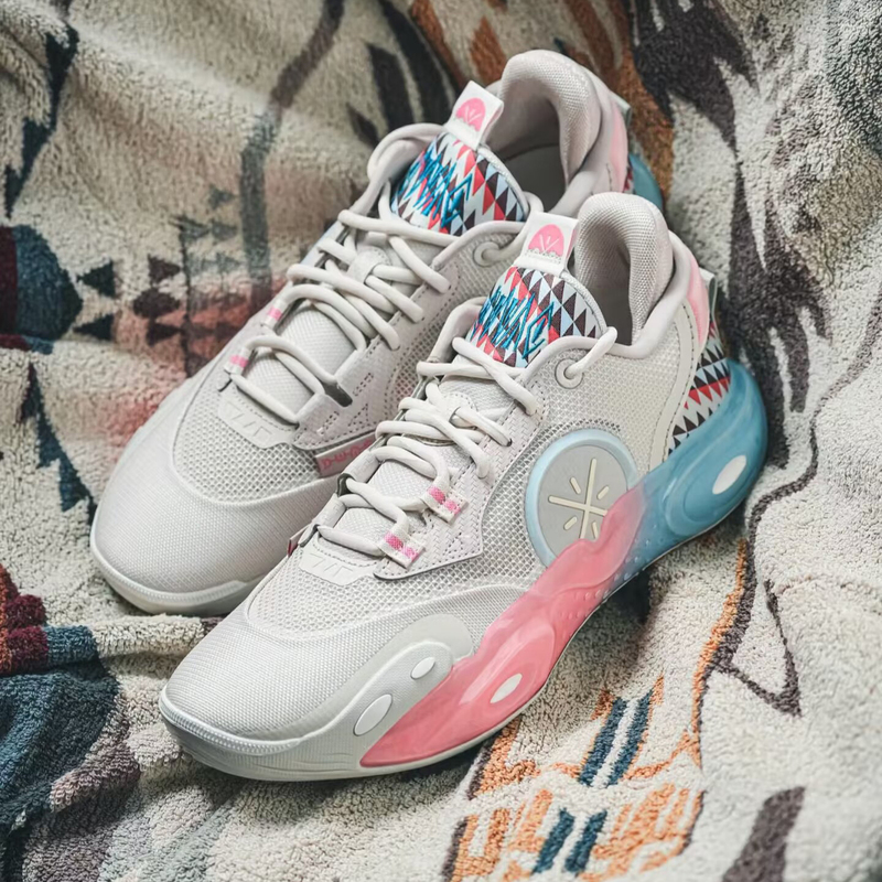 Li Ning Basketball Shoes for Boys and Children, All City 12 Professional Practical Cushioning and Rebound Youth Sports Shoes Ykbu032