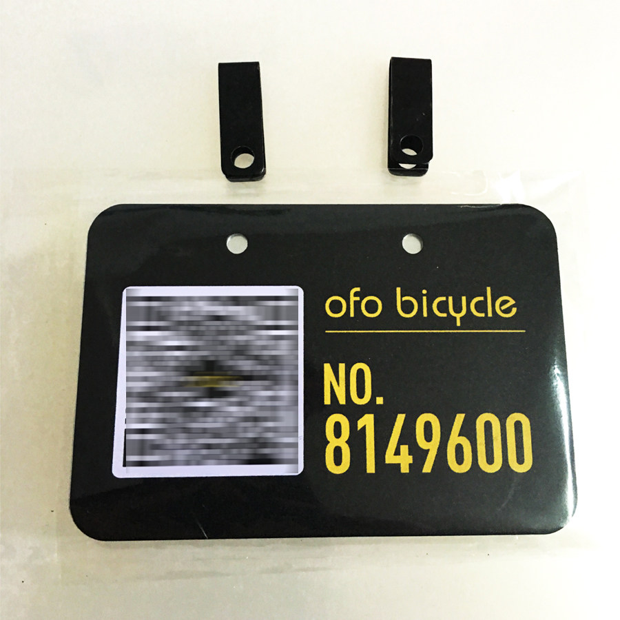 Shared Bike two-dimensional code bike board ofo signage bike running water number aluminum plate manufacturer set to do 