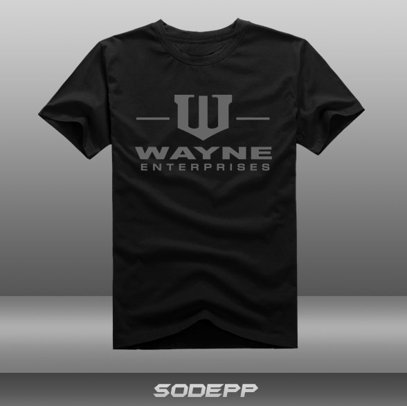【Sodepp】Batman Wayne Enterprises Logo Movie T-Shirt Men's Cotton Short Sleeve Summer Crew Neck