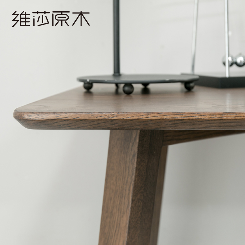 Visa Japanese Style Solid Wood Desk Bookcase Corner Combination