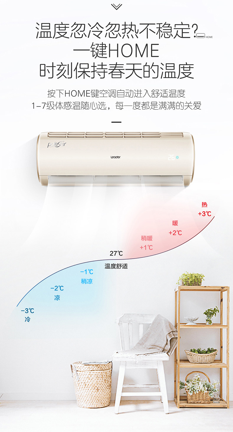 海尔出品 统帅 大1匹 变频 冷暖家用挂机 图5