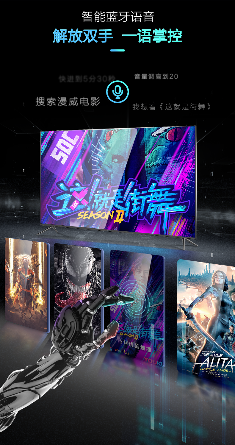 海尔 55英寸 4K全面屏LED平板电视 图12