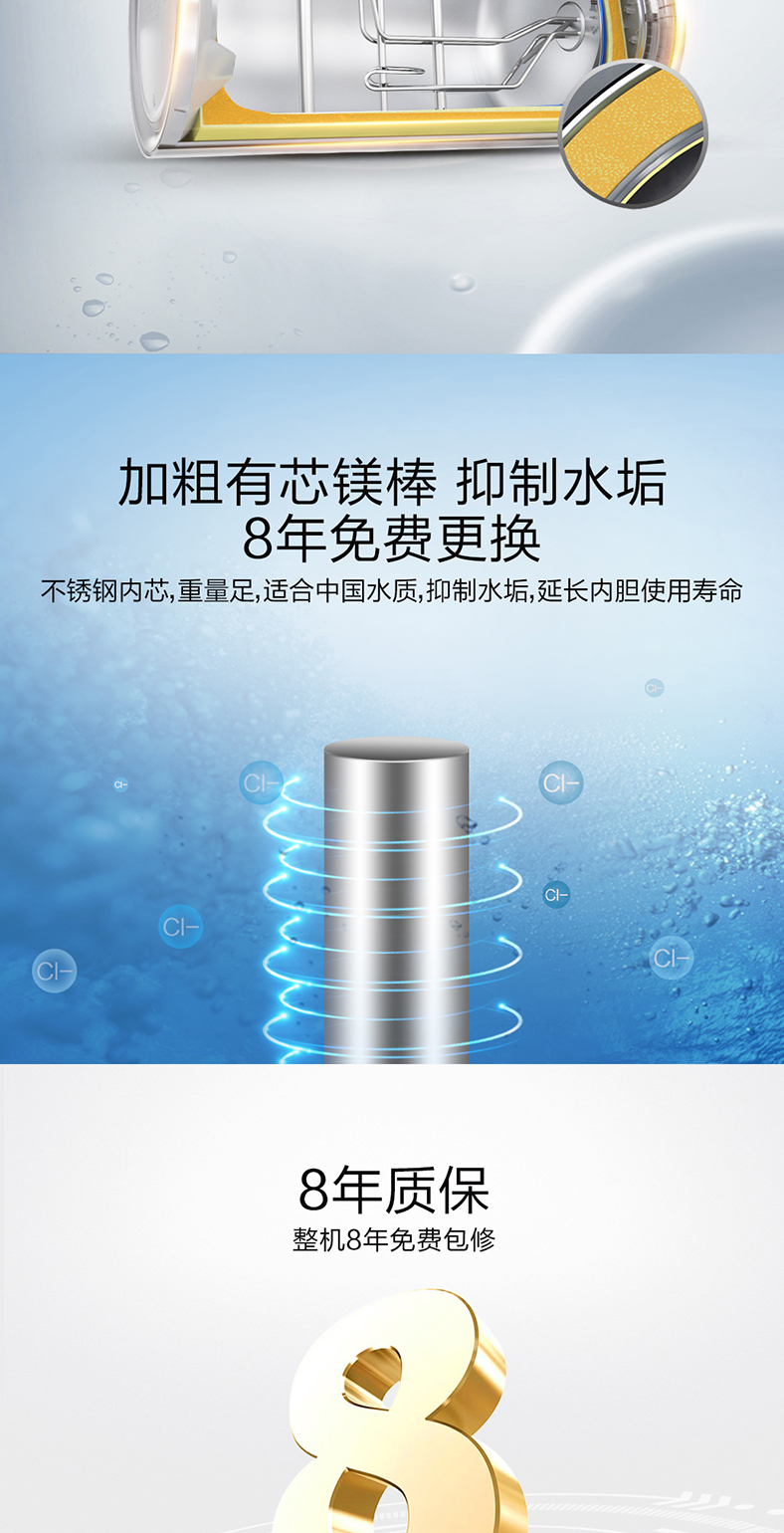 Haier / Haier EC6005-TF (U1) Bồn tắm 60 lít nước nóng tốc độ 3D lưu trữ nước trong nhà tắm bồn nước nóng năng lượng mặt trời