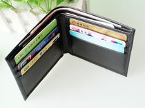 Short two-fold wallet men imported first layer cowhide wallet first layer cowhide leather clip