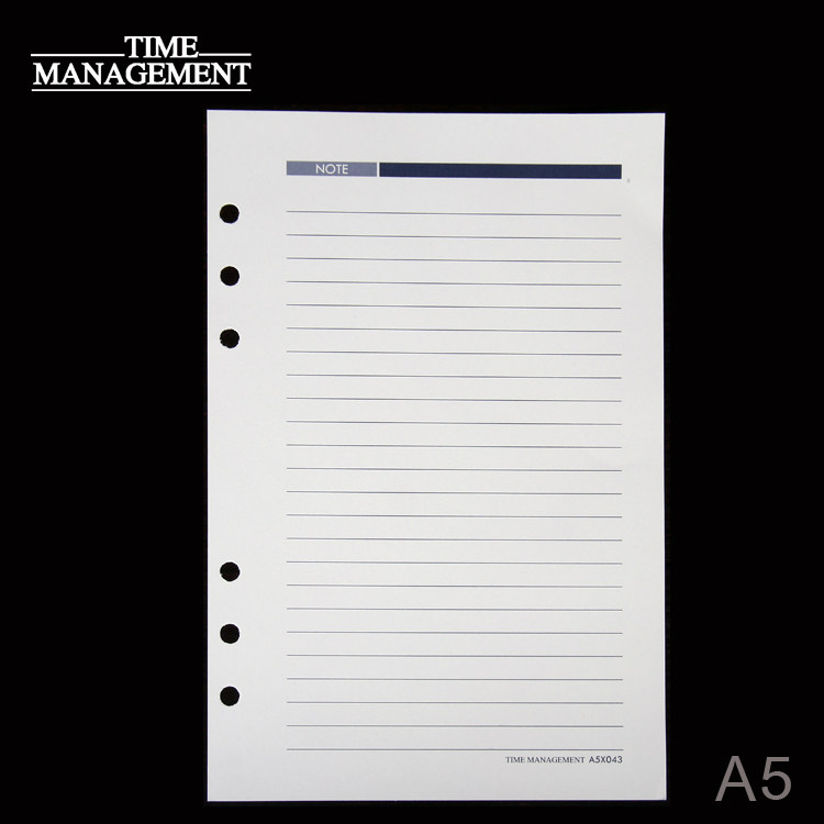 A5 Daulin Paper Import Thickened Crossbar Loose-leaf replacement core loose-leaf paper 6 holes Paper inner page loose-leaf paper