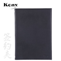 B5 leather signing this cowhide contract clip leather folder can be put A4 A3 paper can be customized