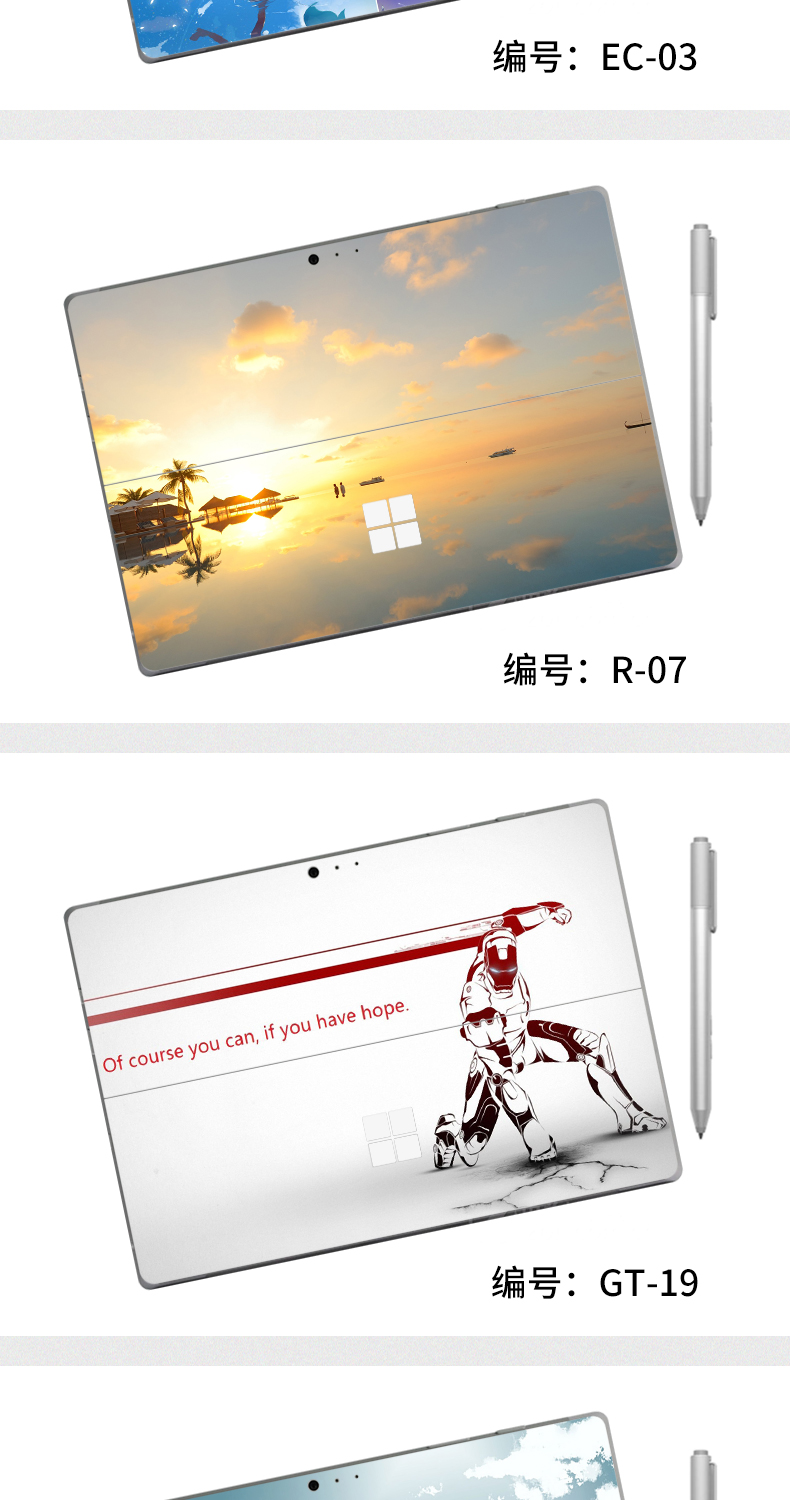 surfacepro6 Microsoft bề mặt ủng hộ GO Tablet PC Phụ kiện pro4 phim của GTNT2 dán Pro2 bảo vệ áo khoác PRO5 Pro3 cơ thể trở lại ủng hộ bộ phim với một cá tính sáng tạo đầy đủ - Phụ kiện máy tính xách tay dan man hinh laptop