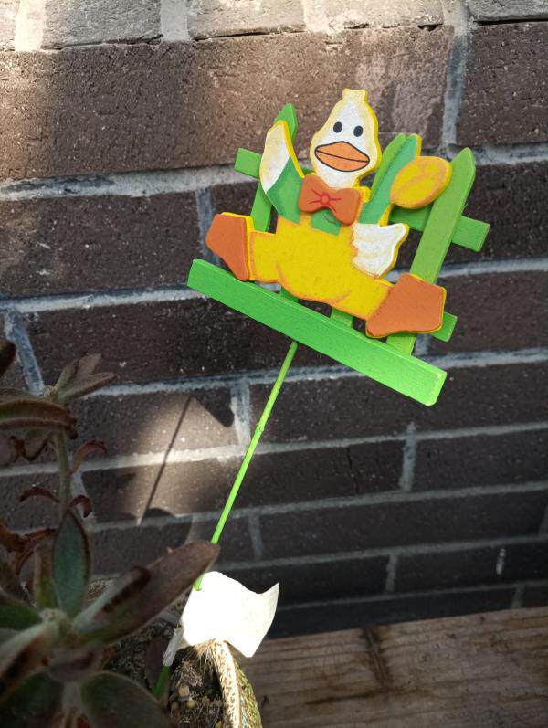 Simple flower decoration Meat Flower Partner export stock wooden duckling fence gardening small plugins